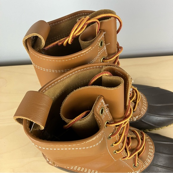 L.L. Bean Men’s Size 8.0 M Unlined Brown Leather Duck Boots Lace Up Classic - Picture 10 of 11